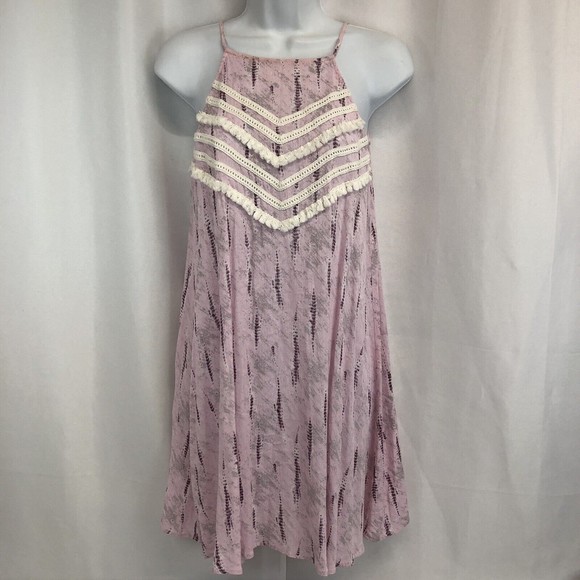 Womens Small Flowy Boho Pink Purple Tunic Tank Top by C'isa - Picture 10 of 11
